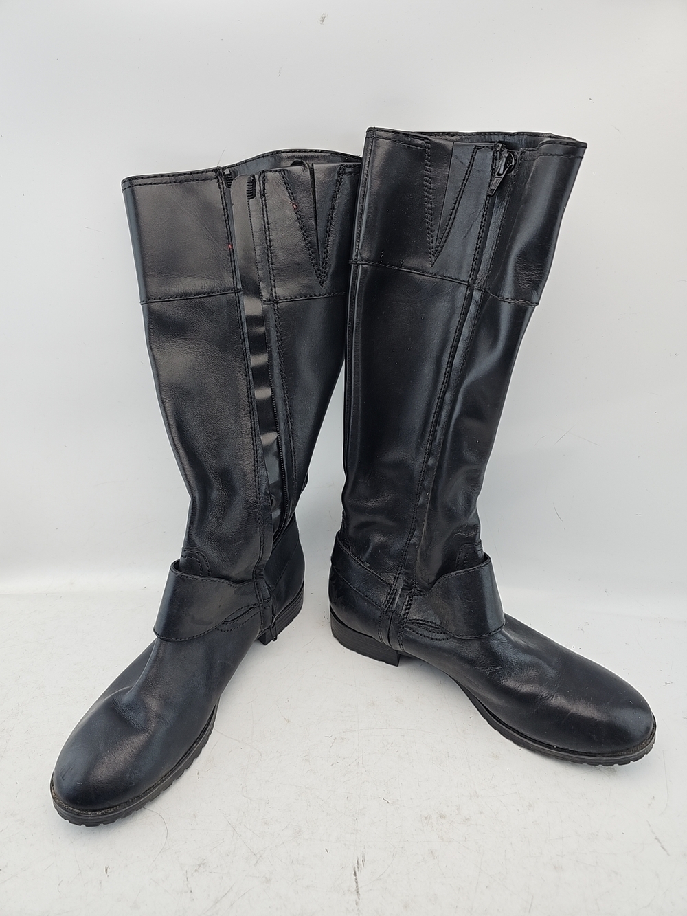 Lauren Ralph Lauren Black Leather Riding Boots